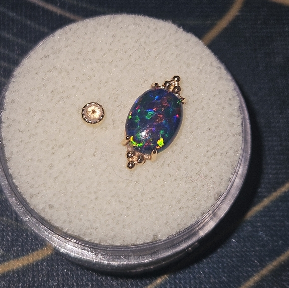 Anatometal FaRaTa end in rose gold/black opal - Picture 4 of 4